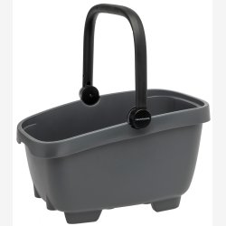 Cykelkurv af genanvendt plast New Looxs Clipper Racktime - 28 L 49 x 37 x 29 cm - mrkegr