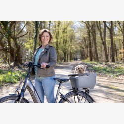 Cykelkurv af genanvendt plast New Looxs Clipper - 28 liter 49 x 37 x 29 cm - mrkegr