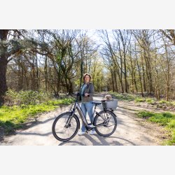 Cykelkurv af genanvendt plast New Looxs Clipper - 28 liter 49 x 37 x 29 cm - mrkegr