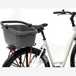 Cykelkurv af genanvendt plast New Looxs Clipper - 28 liter 49 x 37 x 29 cm - mrkegr