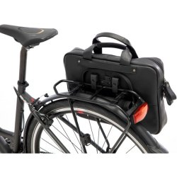 New Looxs laptop cykeltaske Luko i lder sort 7,5L 15"