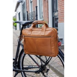 New Looxs brbar cykeltaske Luko i lder cognac 7,5L 15"