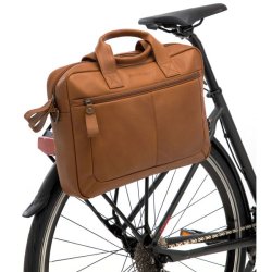 New Looxs brbar cykeltaske Luko i lder cognac 7,5L 15"
