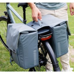 New Looxs cykeltaske dobbelt Tulum aftagelig sort 32L