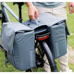 New Looxs cykeltaske dobbelt Tulum aftagelig grgrn 32L