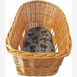 Wicker dog Cykelkurv Basil Pasja large 50cm with quick release 50 x 42 x 33 cm