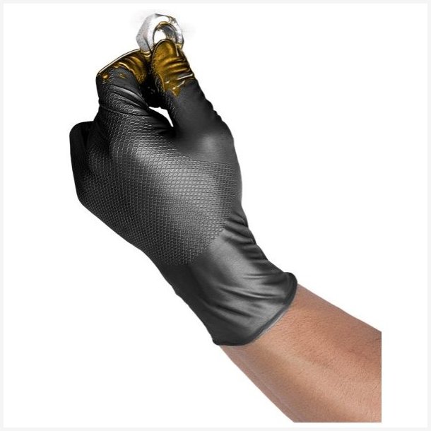 Nitrilhandsker GRIPP-IT - �ske med 50 stk. - sort - XXL