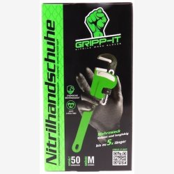 Handsker GRIPP-IT Nitrile M - box of 50 pieces - black