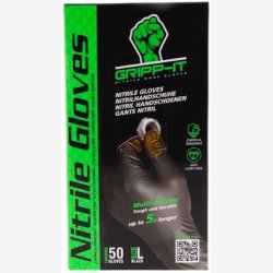 Handsker GRIPP-IT Nitrile L - box of 50 pieces - black