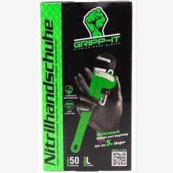 Handsker GRIPP-IT Nitrile L - box of 50 pieces - black