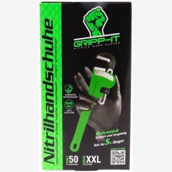 Handsker GRIPP-IT Nitrile XXL - box of 50 pieces - black