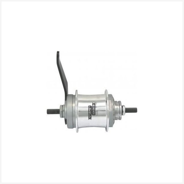 Gearnav Sturmey Archer S2C Duomatic 2-speed fodbremsenav 36 huller - slv