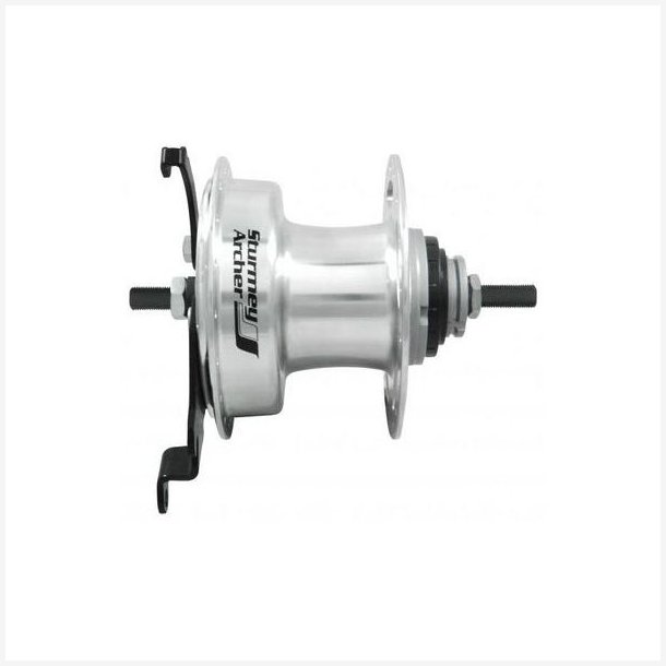 Bagnav 3 gear Sturmey Archer XL-RD3 90 mm tromlebremsenav - 36 huller - s�lv