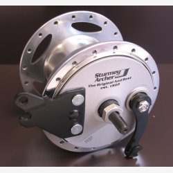 Gear hub 3 speed Sturmey Archer XL-RD3 90 mm drum Bremse hub - 36 holes - silver