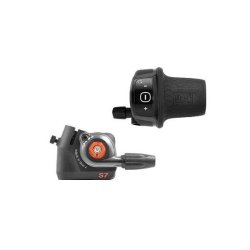 Drejegearskifter 7-speed Sunrace med clickbox, der passer til SRAM S7