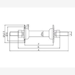 FRONT HUB CHROME  10mm AXLE
