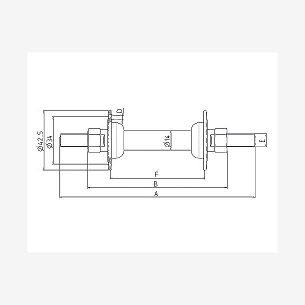 FRONT HUB CHROME  10mm AXLE