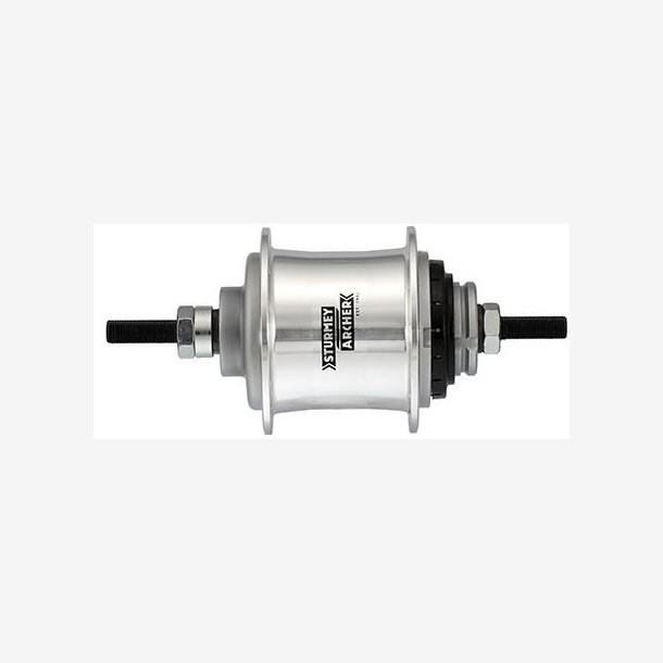 Gear hub 2 speed Sturmey Archer A2 Automatic freewheel hub 36 holes - silver