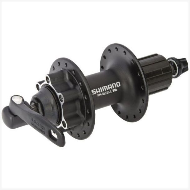 Bagnav 8/9/10 speed Shimano FH-M525 - 32 huller - 6-bolts skivebremsebeslag - sort