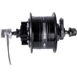 Dynamo-nav 36 huller Shimano HD-3D32 3 Watt - til 6-bolts bremseskive - quick release - sort