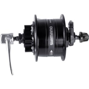 Dynamo-nav 36 huller Shimano HD-3D32 3 Watt - til 6-bolts bremseskive - quick release - sort