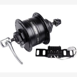 Dynamo hub 32 holes Shimano HD-3D37 3 Watt - Center Lock - quick release - black