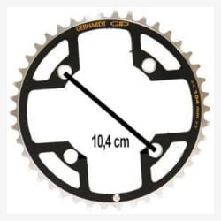 Gebhardt klinge 44T 4-huls 9 speed sort
