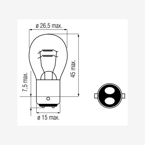 BULB 12V-21/5W BAY15D