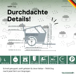 TAXXI DOG L � Luksus hundetrailer til cykel - gr�/gr�n