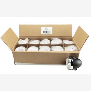 Simson batteri forlygte Classic Luxurious - sort (10 stk i ske)