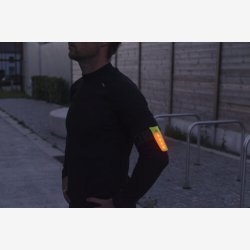 Multilight Wowow 3M fluo gul refleks lysstribe med 4 r�de LED-lys