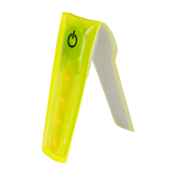 Multilight Wowow 3M fluo gul refleks lysstribe med 4 r�de LED-lys