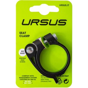 Ursus sadelpindsklemme med quick release 38.1 aluminium sort