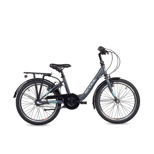 ChiX Wave 20" brnecykel med 3-gear og fodbremse - mrkegr