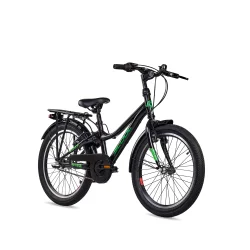 S'COOL troX 20-N3 20" MTB b�rnecykel med 3-gear, fodbremse - sort/neon gr�n