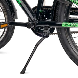 S'COOL troX 20-N3 20" MTB b�rnecykel med 3-gear, fodbremse - sort/neon gr�n