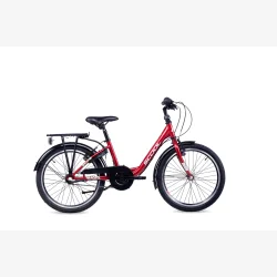 ChiX Wave 20" b�rnecykel med 3 gear og fodbremse - r�d
