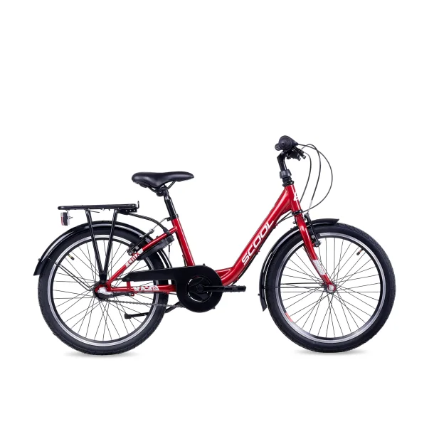 ChiX Wave 20" b�rnecykel med 3 gear og fodbremse - r�d