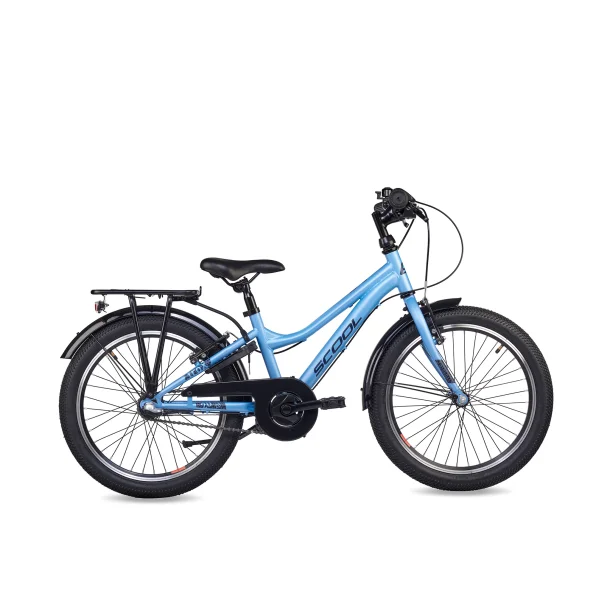 S'COOL troX 20-N3 20" MTB b�rnecykel med 3-gear, fodbremse - bl�