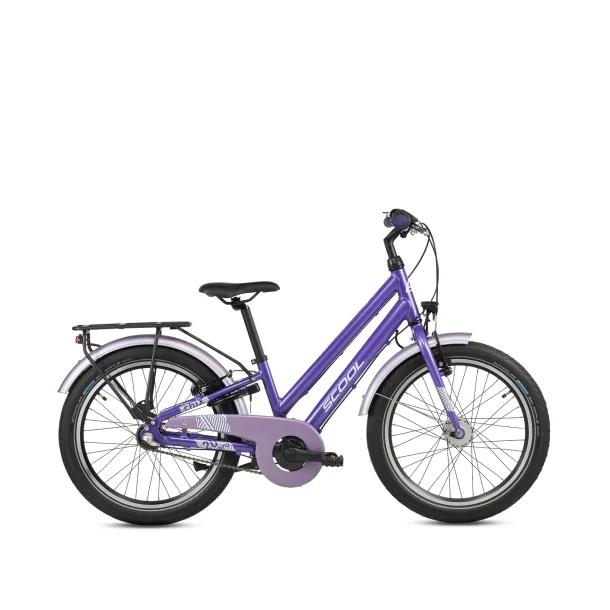 S'COOL chiX Pro 20" � letv�gtscykel med 3 gear, fodbremse - lilla/lavendel