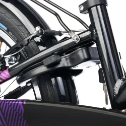 S'COOL chiX Pro K7 20" � letv�gtscykel med 7 gear, MIK-bagageb�rer - sort/pink