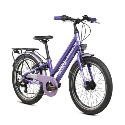S'COOL chiX Pro K7 20" � letv�gtscykel med 7 gear, MIK-bagageb�rer - lilla/lavendel