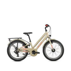 S'COOL chiX Pro K7 20" � letv�gtscykel med 7 gear, MIK-bagageb�rer - champagne beige