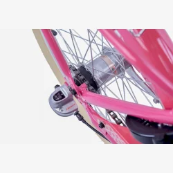 S'COOL chiX Classic 20" 3 gear pigecykel med fodbremse - hindb�rr�d