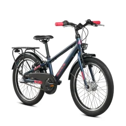 S'COOL troX Pro 20-N3 20" b�rnecykel i aluminium, 3 gear, fodbremse - m�rkebl�/pink