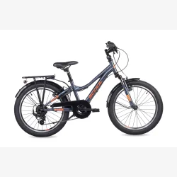 S'COOL troX 20-K6 20" MTB b�rnecykel med 6-gear - m�rkegr�/orange