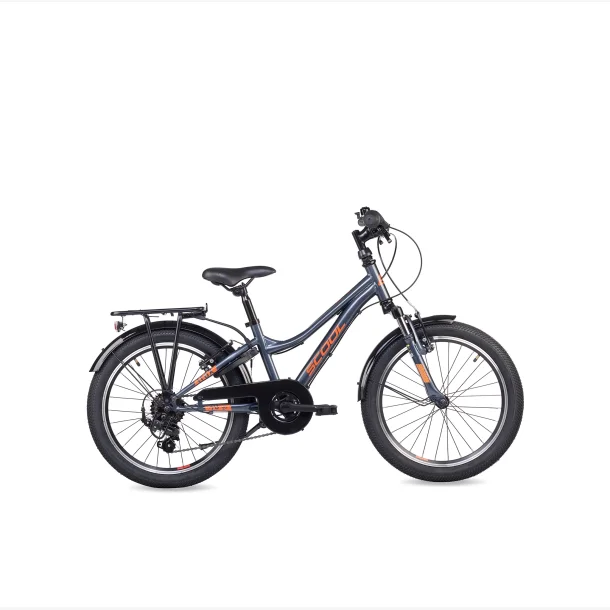 S'COOL troX 20-K6 20" MTB b�rnecykel med 6-gear - m�rkegr�/orange