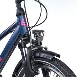 S'COOL troX Pro 20-K7 20" b�rnecykel i aluminium, 7 gear - m�rkebl�/pink