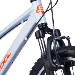 S'COOL Xroc 20-K7 20" junior MTB cykel i aluminium med 7 gear - lysegr�/orange