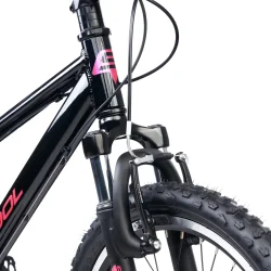 S'COOL Xroc 20-K7 20" junior MTB cykel i aluminium med 7 gear - sort